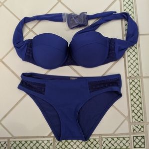 Bright Blue Bandeau aerie Bikini!